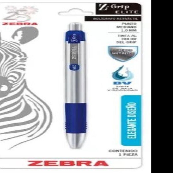 BOLIGRAFO Z-GRIP ELITE 794201 MET. ZEBRA 1.0MM AZ..E.12C.144